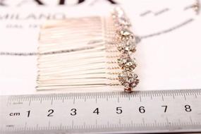 img 2 attached to 💎 Stunning Alloy Diamond Tiara Comb Hair Accessories Hair Forks (Set of 2)