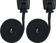 🚤 rainier supply co premium double braided nylon fender lines - 2 pack, 6ft x 3/8", with 5" fender loop - boat accessories in black логотип