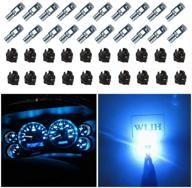 wljh ice blue 74 super bright led bulb dash lights - pack of 20 logo