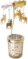 🎠 add festive flair with holibanna gold christmas carousel spinning deer candlestick holder! logo