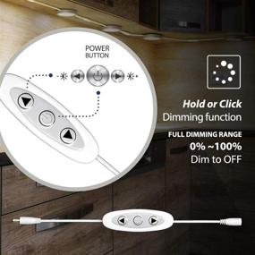 img 3 attached to EShine Under Cabinet Puck Lights: Dimmable LED Lights with Dimmer Switch – Pack of 3, Warm White (3000K)