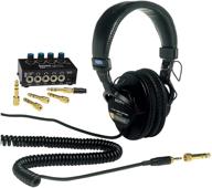 bundle: sony mdr7506 closed ear headphones with knox gear compact 4-channel stereo headphone amplifier - professional, folding design (2 items) logo