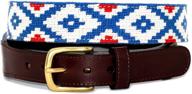 👔 exquisite men's accessories: enhanced with hand-stitched needlepoint and quality leather backing belts logo