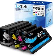 🖨️ lxtek compatible ink cartridges replacement for hp 950xl 951xl 950 951 - high yield 4 pack (black cyan magenta yellow), for officejet pro 8600 8610 8620 8630 8100 8625 8615 276dw logo