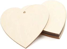 img 1 attached to 🌲 60 Pieces 3-inch Wooden Heart Slices: Natural, Unfinished Wood Cutouts for Wedding Party DIY Projects, Card Making, and More!