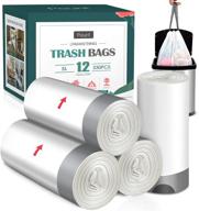 🗑️ peurif 1.2 gallon/4.5 liter 330 counts code a drawstring trash bags garbage bags - trash can bin liners for home kitchen bathroom (1.2 gallon) – enhanced seo logo