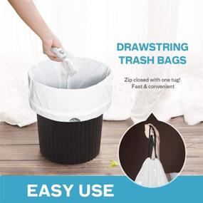 img 1 attached to 🗑️ Peurif 1.2 Gallon/4.5 Liter 330 Counts Code A Drawstring Trash Bags Garbage Bags - Trash Can Bin Liners for Home Kitchen Bathroom (1.2 Gallon) – Enhanced SEO