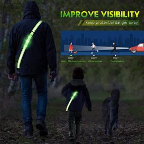 img 3 attached to 🏃 Musaisty LED Night Running Gear: Stay Visible with High Visibility Reflective Sash for Night Walks