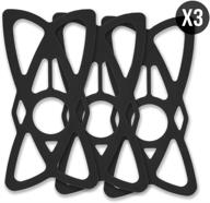 📱 tackform replacement bike phone mount rubber tether straps - black 3-pack | premium grade, universally compatible with phones, cases, and bike mounts logo