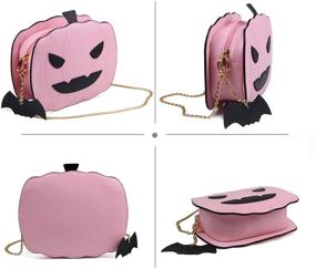 img 3 attached to 🎃 Halloween Pumpkin Shoulder Handbag for Women - Crossbody Bags, Wallets, and Totes