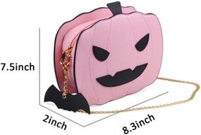 img 2 attached to 🎃 Halloween Pumpkin Shoulder Handbag for Women - Crossbody Bags, Wallets, and Totes