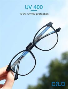 img 1 attached to 👓 CNLO Blue Light Blocking Glasses for Men and Women - Lightweight Frame Computer Eyeglasses, Anti Eyestrain (Black Upgrade)