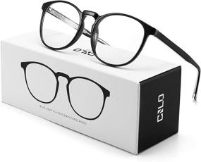 img 4 attached to 👓 CNLO Blue Light Blocking Glasses for Men and Women - Lightweight Frame Computer Eyeglasses, Anti Eyestrain (Black Upgrade)