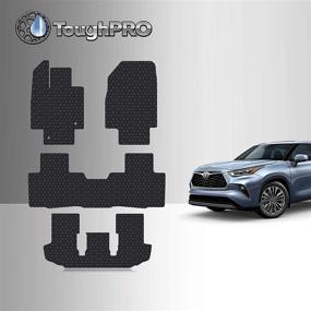 img 4 attached to 🚗 TOUGHPRO Всепогодные коврики для пола для Toyota Highlander - Прочный резина, комплект на 1-й + 2-й + 3-й ряд - 2020 2021 2022, Черный