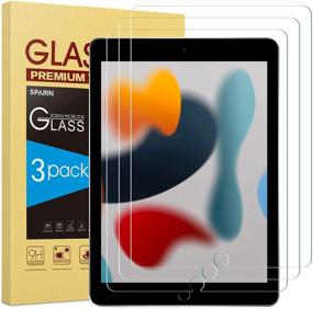 img 4 attached to SPARIN [3 Pack] Tempered Glass Screen Protector for iPad 8th Gen / iPad 7th Gen (10.2 inch) - Enhanced SEO