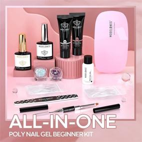 img 3 attached to 💅 Poly Nail Gel Kit - Modelones 2PCS Poly Extension Gel Set with Slip Solution Builder Enhancement - Professional Starter Kit for Nail Technicians - French Kit for Women - Enhance Your Nail Art