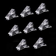 quick building polygel nail forms - 8pcs nail tips clip with uv led builder clamps for finger nail extension - manicure nail art tool for polygel application logo