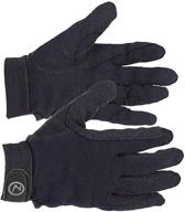 horze fleece gloves silicone black logo