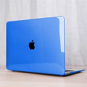 img 2 attached to 💙 May Chen Dark Blue Crystal Plastic Hard Shell Case for MacBook Pro 13 inch A2338/A2289/A2251 2020 Release - Compatible with Retina Display, Touch Bar, and Touch ID