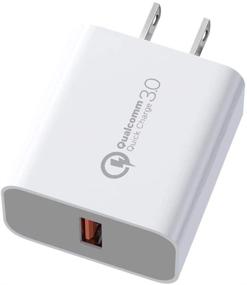 img 4 attached to 🔌 TZONOO Быстрозарядное зарядное устройство для стены с USB, Quick Charge 3.0, 18 Вт - Портативный переходник для путешествий для беспроводного зарядного устройства, iPhone, iPad, Samsung - Быстрый сетевой переходник для iPhone X/8/7, AirPods Pro и многое другое - Белый