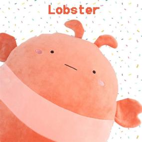 img 2 attached to 🦞 ARELUX Soft Lobster Anime Plush Pillow - Cute Stuffed Animal Plush Toy for Kids - Kawaii Plushies Room Decor Gift - Birthday & Valentine