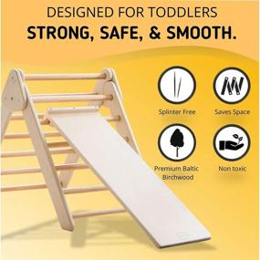 img 2 attached to 🧗 Tottlr Reversible Climbing Ramp Slide - Small Size: 31.5 x 10 x .78 Inches - Ramp Only (Ladder Rungs)