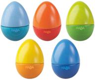🥚 haba musical eggs - 5 wooden eggs with authentic sound effects (made in germany) logo