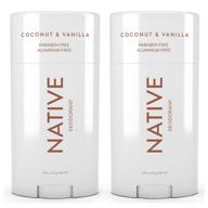 🥥 natural native deodorant coconut & vanilla (2-pack): free of aluminum and parabens, 2.65 oz logo