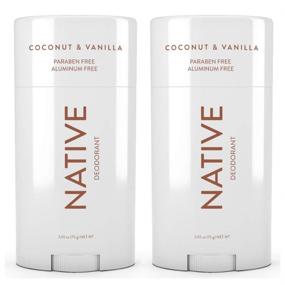 img 2 attached to 🥥 Natural Native Deodorant Coconut & Vanilla (2-Pack): Free of Aluminum and Parabens, 2.65 oz