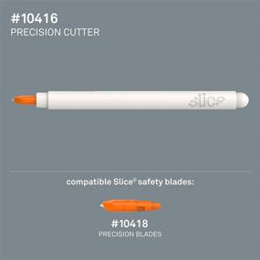 img 2 attached to 🔪 Slice 10416 Precision Cutter: Replaceable Ceramic Blade, Finger-Friendly, Non-Slip Grip, Micro-Blade Craft Knife, Right or Left Handed, No Roll Design