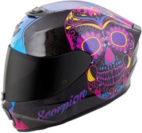 img 2 attached to ScorpionEXO EXO-R420 Sugarskull Black/Pink Street Motorcycle Helmet - Unisex/Small Size - Ultimate Protection for Motorcycle Enthusiasts