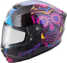 img 1 attached to ScorpionEXO EXO-R420 Sugarskull Black/Pink Street Motorcycle Helmet - Unisex/Small Size - Ultimate Protection for Motorcycle Enthusiasts