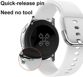img 1 attached to 🥽 18mm Soft Waterproof Silicone Sport Watch Band Strap for Garmin Vivoactive 4S, Vivomove 3S, and Venu 2S - Compatible with Garmin Vivoactive 4S 40mm Watch