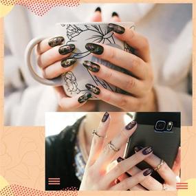 img 2 attached to 🌸 10 Sheet 3D Self-Adhesive Flower Nail Stickers - Luxury Fashion Decals for Nail Art Design, Cute DIY Nail Art Decals for Women and Girls - Nail Stickers