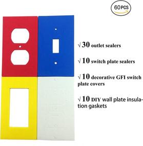 img 2 attached to 💡 Enhance Energy Efficiency with Foam Outlet Insulation Kit: 30 Sealer Outlets, 10 Switch Plates, 10 Decorative Covers & 10 Wall Plate Insulation Gaskets