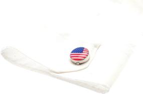img 2 attached to 🌍 Stylish and Versatile BUTTONCUFF World Flag Button Covers - Elevate Your Attire with Imitation Cuff Links for Any Shirt, Jacket, or Collar