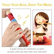 🎶 sealive 2 шт. маленькие деревянные флейты для малышей: красочная флейта для детей, музыкальный инструмент для изучения ритма, звуковые игрушки для обучения музыке для детей с аутизмом или дошкольников (случайный цвет) логотип