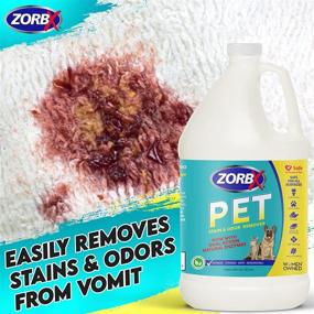 img 2 attached to 🐾 ZORBX Pet Dual Action Stain and Odor Remover - Natural Enzyme Formula. Safe for All Surfaces – Works Every Time! Ideal for Puppies, Couches, Carpets, Hardwood Floors, and Fabrics (1 Gallon)