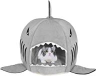 🦈 camal pet bed: cozy shark round bed with washable cotton and soft bed mat for dogs and cats logo