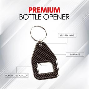 img 3 attached to AXS Ultralight Carbon Fiber Bottle Opener Keychain - Compact Size Keyring for Outdoor Parties - Travel Accessories for Men and Women