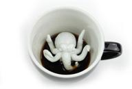 🎃 hidden creepy animal inside halloween ceramic cup, cthulhu design (11 ounce, black) - perfect gift for coffee & tea lovers, holiday & birthday logo