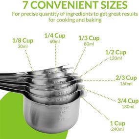 img 1 attached to 🥄 Spring Chef 15-Piece Stainless Steel Measuring Cups and Spoons Set with Convenient Leveler - Ideal for Precise Cooking and Baking