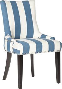 img 3 attached to 🪑 Stylish and Comfortable Safavieh Mercer Collecting Lester Dining Chair, Blue/White Stripe - Enhancing Your Dining Experience