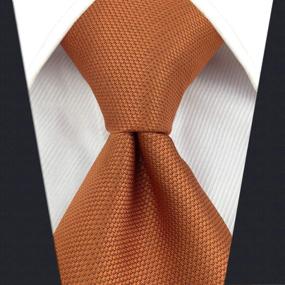 img 2 attached to 🍊 Shlax Orange Neckties: Stylish Skinny Ties for Business Attire