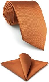 img 4 attached to 🍊 Shlax Orange Neckties: Stylish Skinny Ties for Business Attire