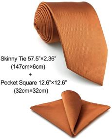 img 3 attached to 🍊 Shlax Orange Neckties: Stylish Skinny Ties for Business Attire