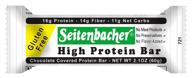 🍫 seitenbacher hazelnut chocolate protein bar – high in protein & fiber, 2.1 ounce (12 pack) logo
