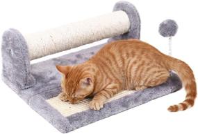 img 2 attached to 🐾 PAWZ Road Cat Scratching Post and Pad: Soft Perch, Sisal-Covered, with Play Ball - Perfect for Kittens and Cats