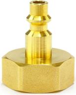 🥶 efficient winterization for sprinkler systems & outdoor faucets: air compressor quick-connect plug with solid lead-free brass blow out adapter fitting logo