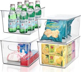 img 3 attached to 🗄️ Sorbus Plastic Storage Clear Bins with Lid - Organize Kitchen, Fridge, Pantry, Bathroom, 4-Pack